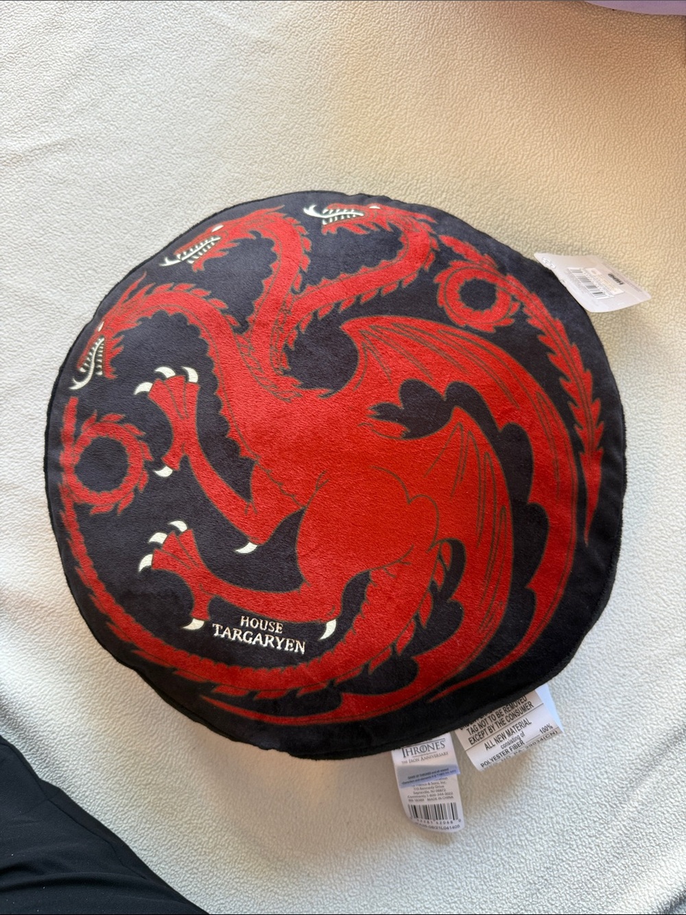 House Targaryen Red & Black Dragon Plush Pillow - Kids Stuffed Toy